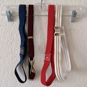 Bundle of 4 Vintage Elastic Band Belts